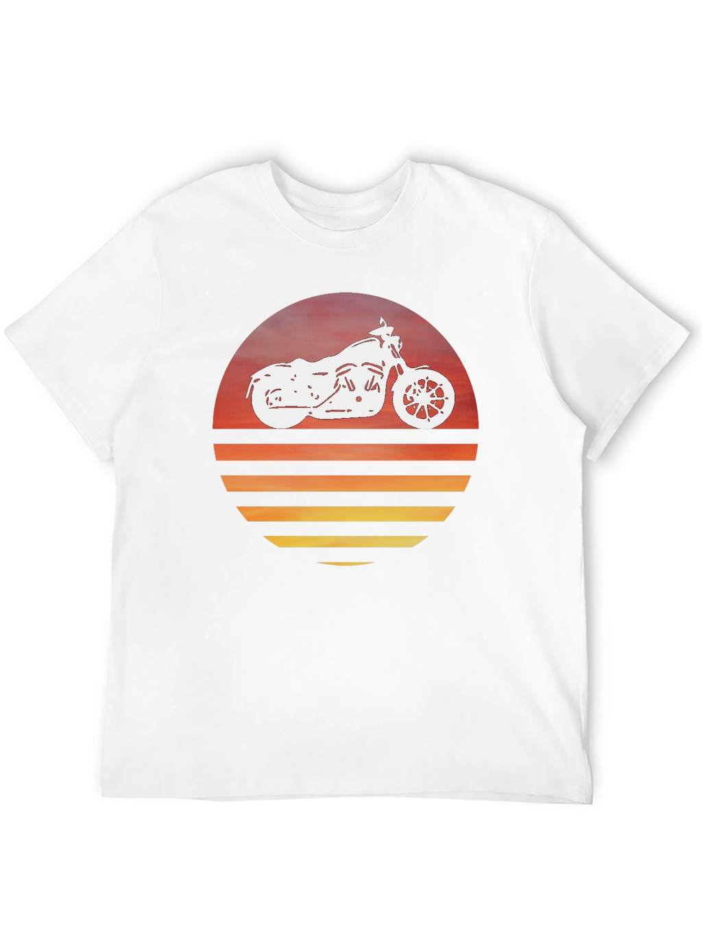 Motorcycle Sunset Graphic Tee - Ride in Style!