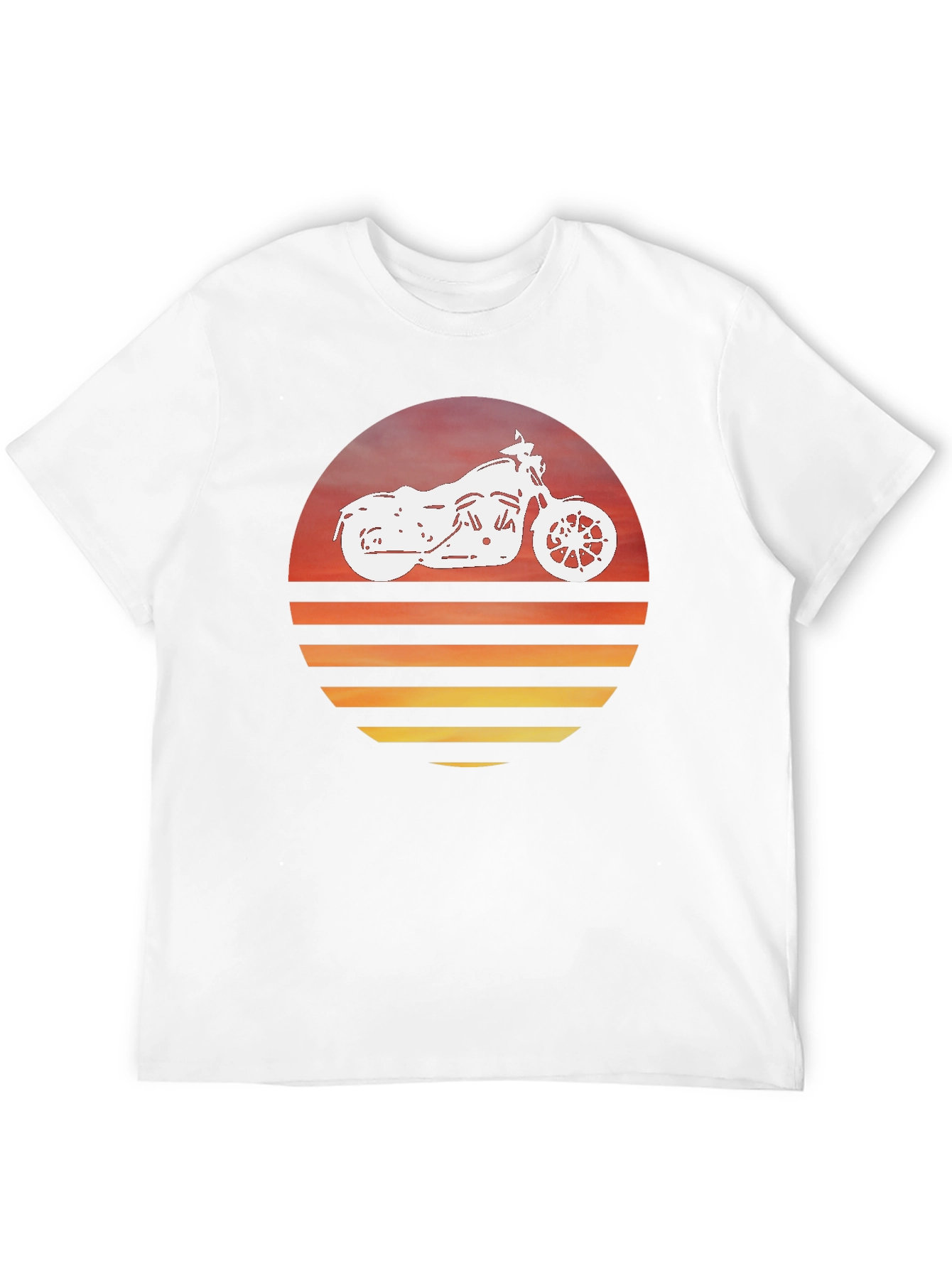 Motorcycle Sunset Graphic Tee - Ride in Style!