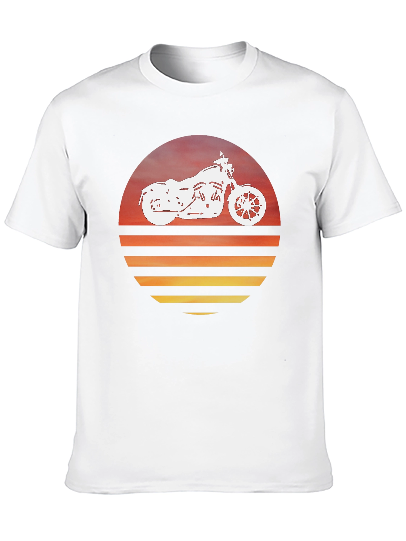 Motorcycle Sunset Graphic Tee - Ride in Style!