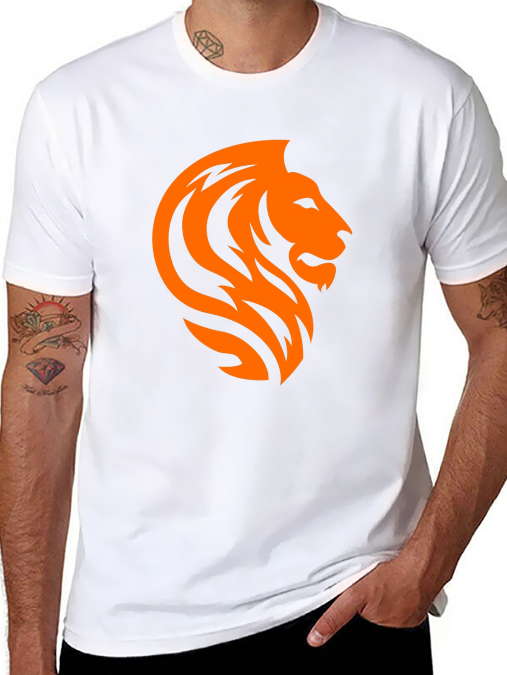 Lion Graphic Black T-Shirt - Mens Fashion