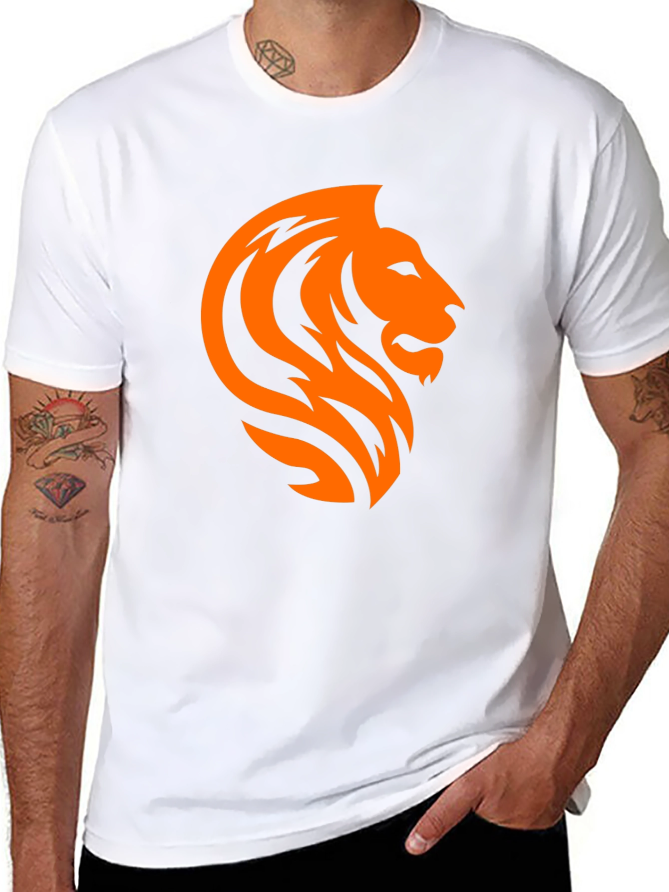 Lion Graphic Black T-Shirt - Mens Fashion