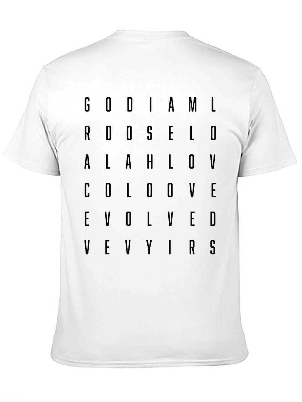 Evolved T-Shirt - GOD IAM LOVE Letter Print Tee