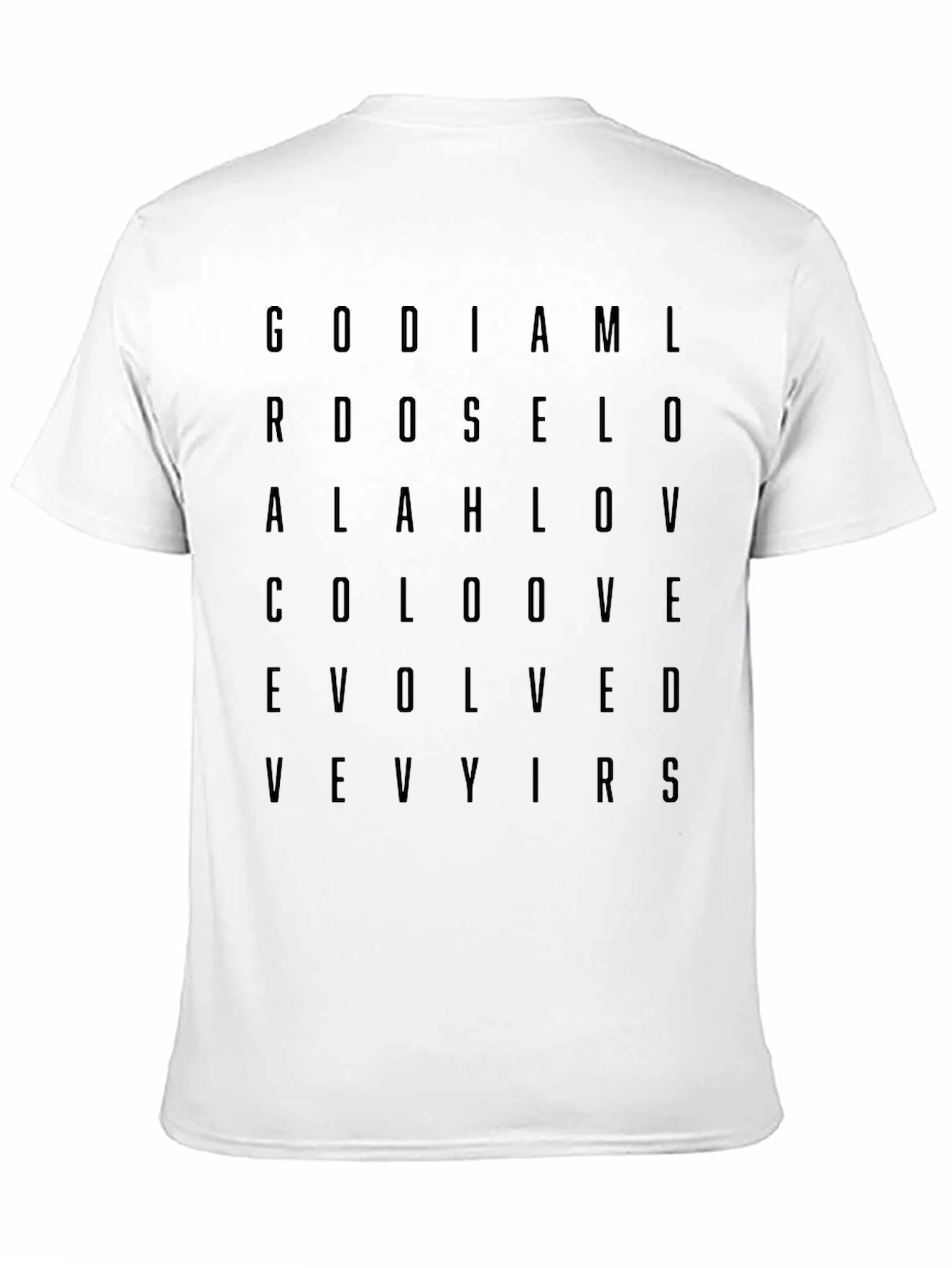 Evolved T-Shirt - GOD IAM LOVE Letter Print Tee