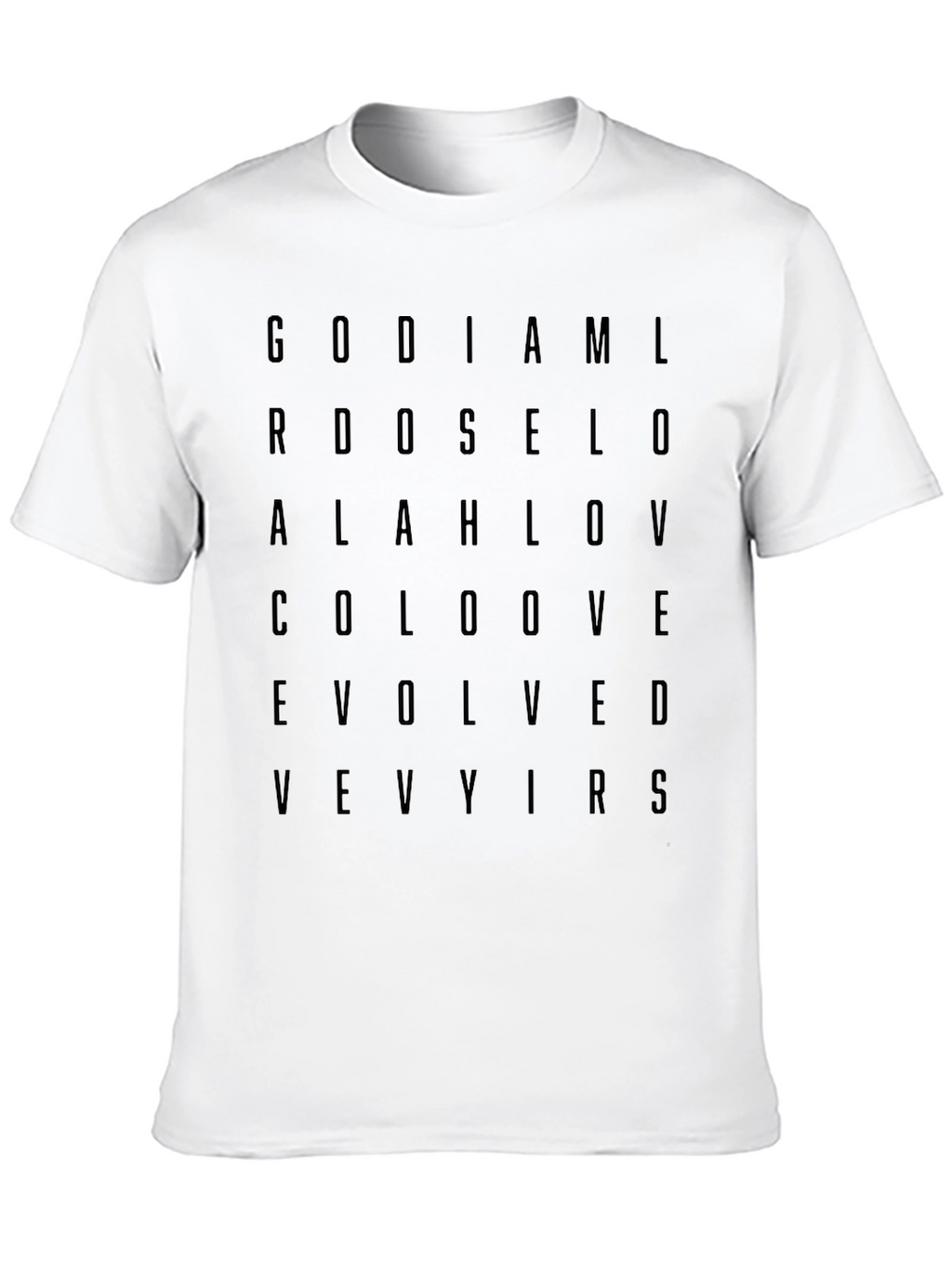 Evolved T-Shirt - GOD IAM LOVE Letter Print Tee