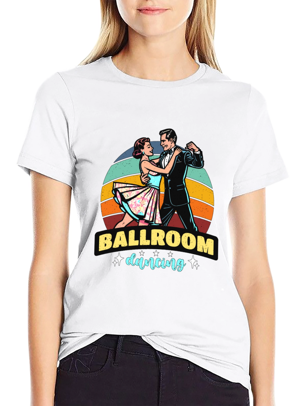 Ballroom Dancing Graphic Tee - Retro Style