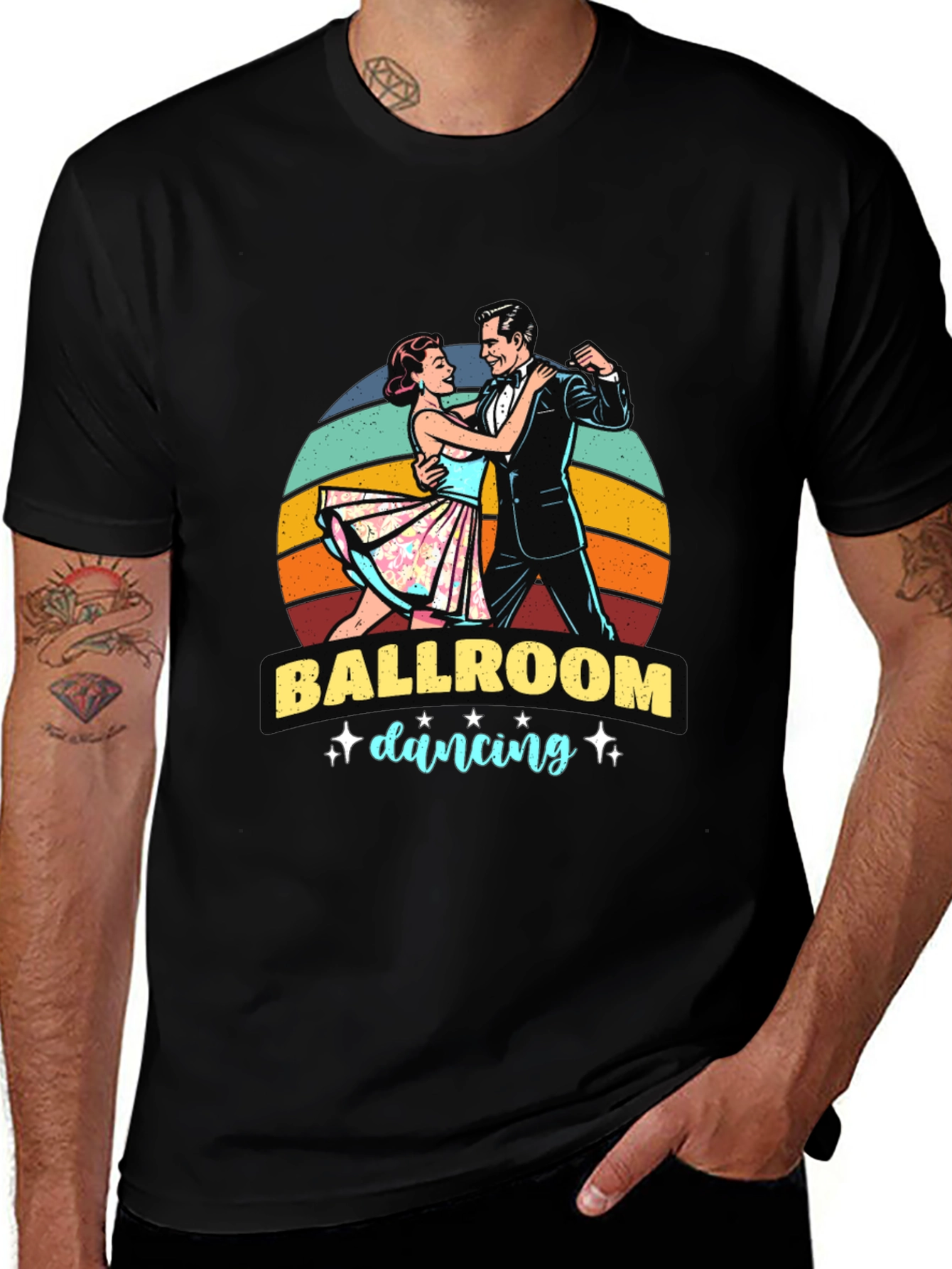Ballroom Dancing Graphic Tee - Retro Style