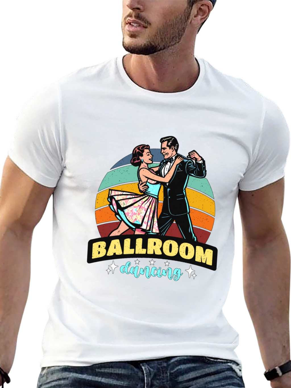 Ballroom Dancing Graphic Tee - Retro Style