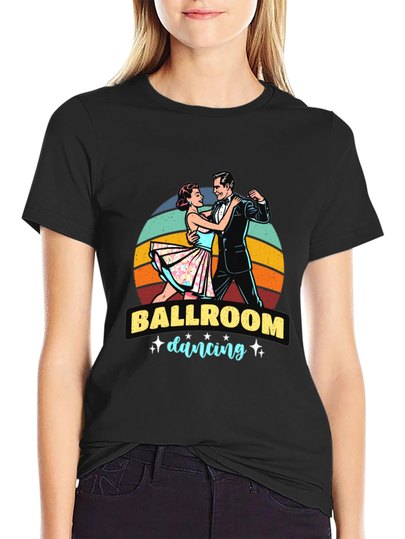 Ballroom Dancing Graphic Tee - Retro Style