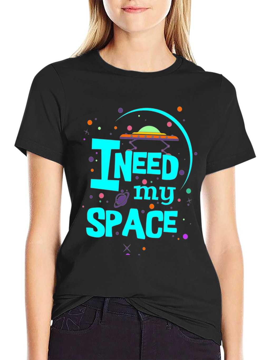 I Need My Space Graphic Tee - UFO Design