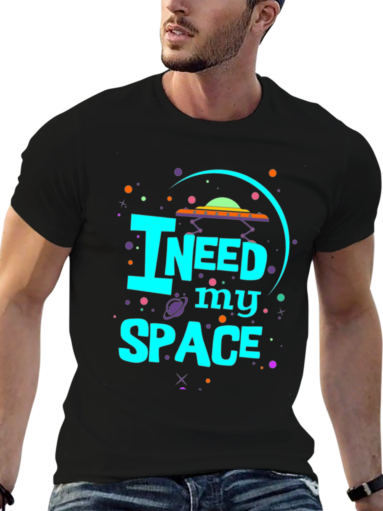 I Need My Space Graphic Tee - UFO Design