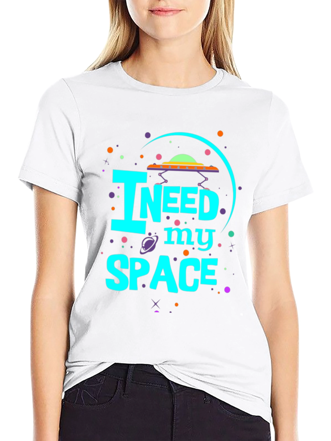 I Need My Space Graphic Tee - UFO Design