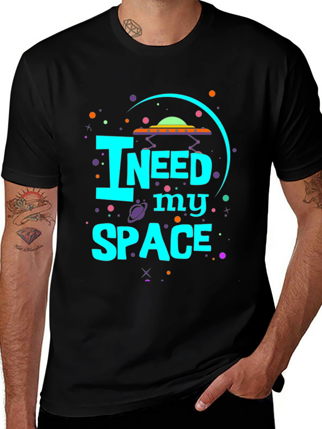 I Need My Space Graphic Tee - UFO Design