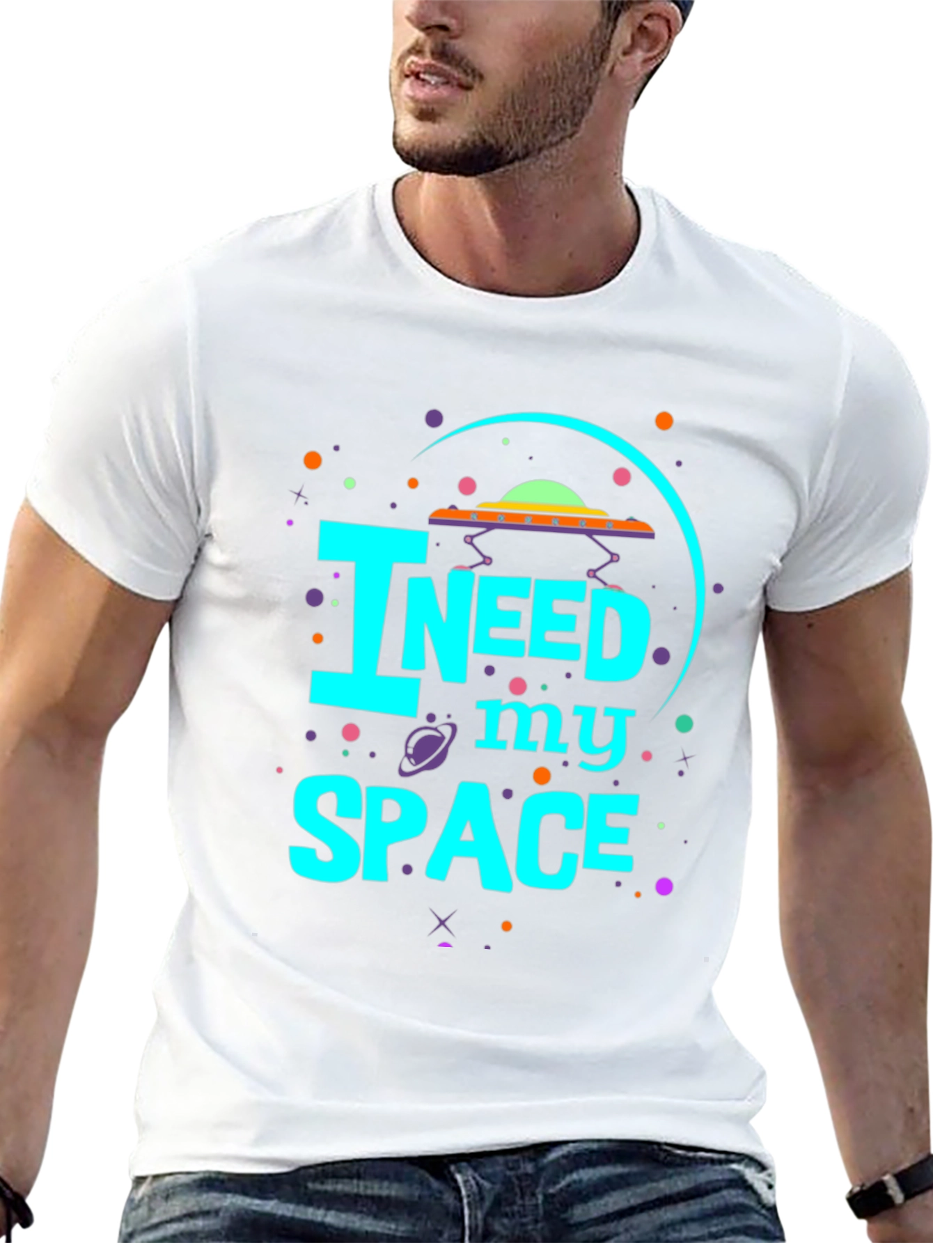 I Need My Space Graphic Tee - UFO Design