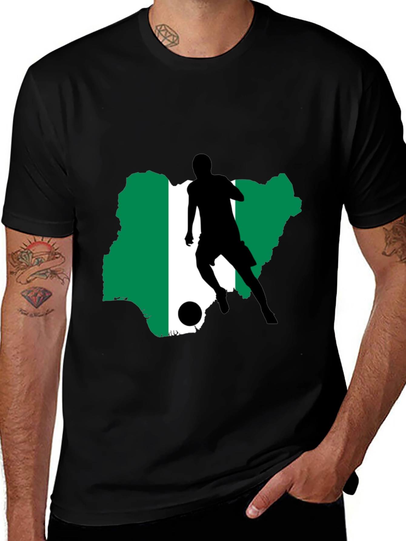 Nigeria Soccer Silhouette T-Shirt
