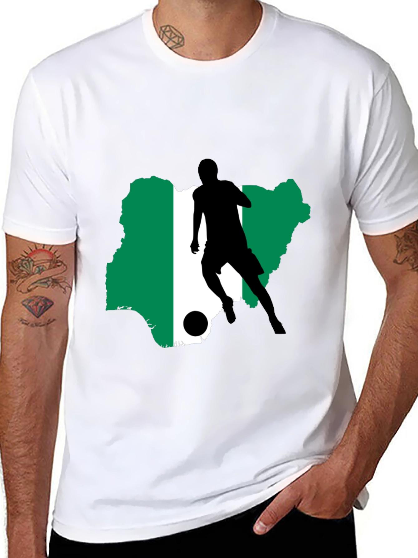 Nigeria Soccer Silhouette T-Shirt