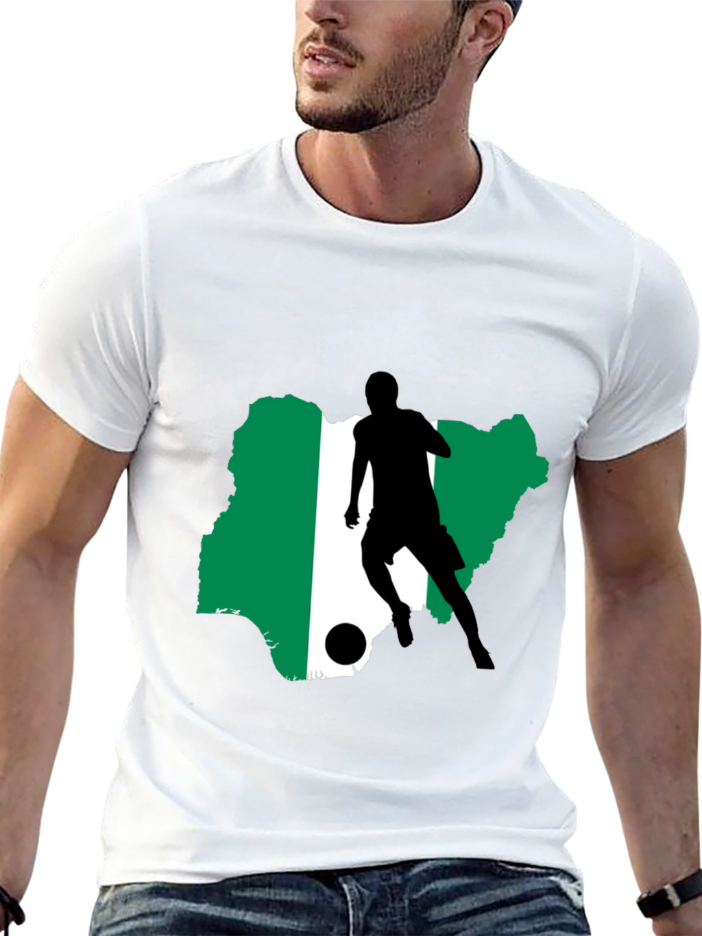 Nigeria Soccer Silhouette T-Shirt