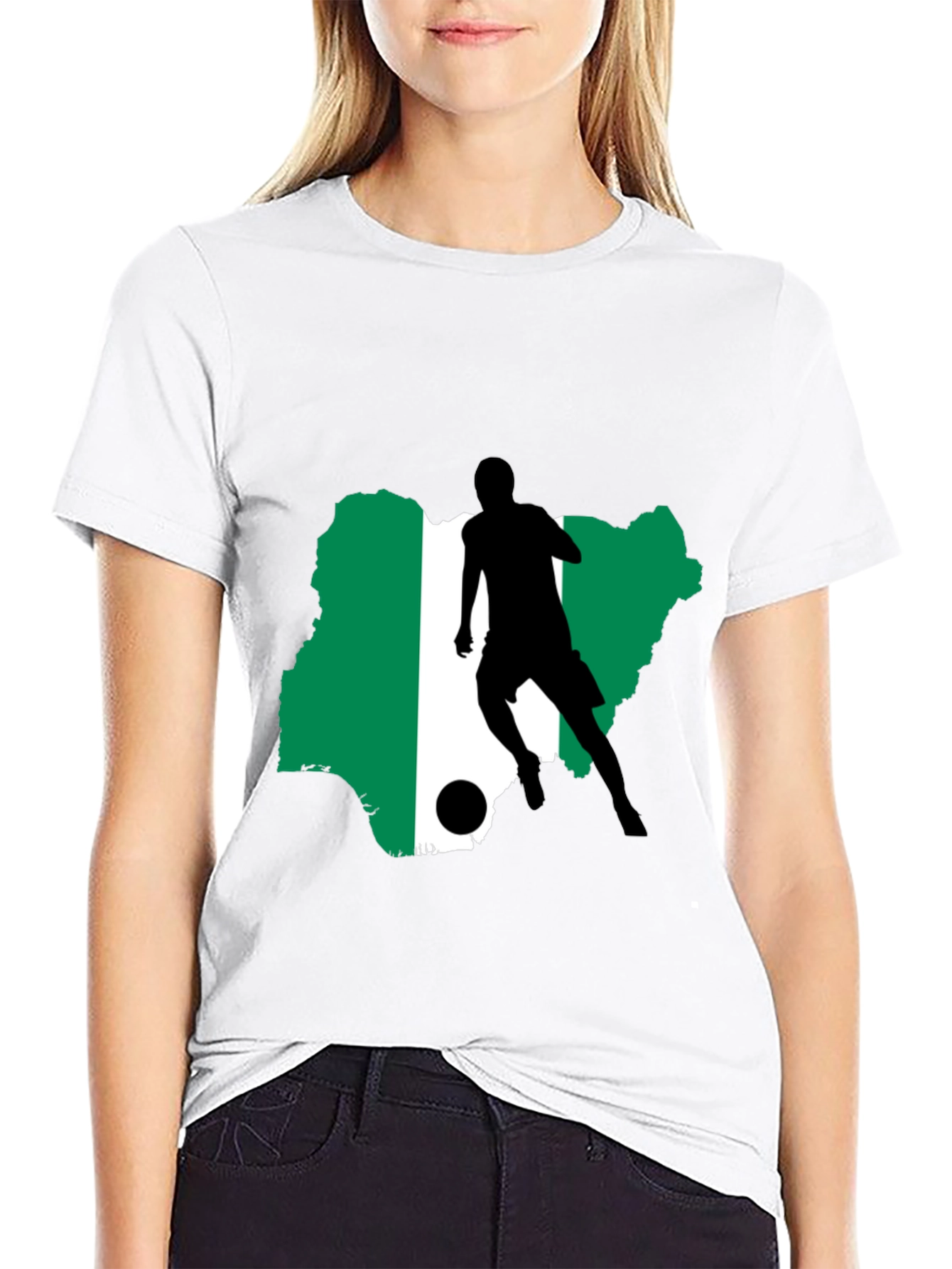 Nigeria Soccer Silhouette T-Shirt