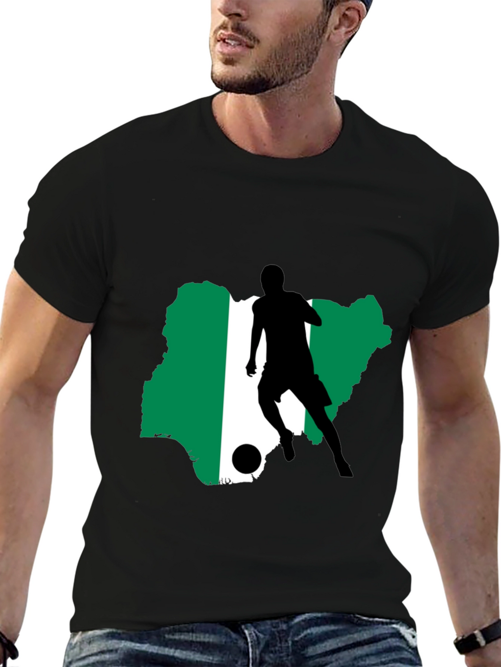 Nigeria Soccer Silhouette T-Shirt