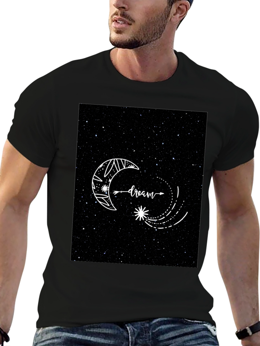 Dreamy Starry Night Graphic T-Shirt