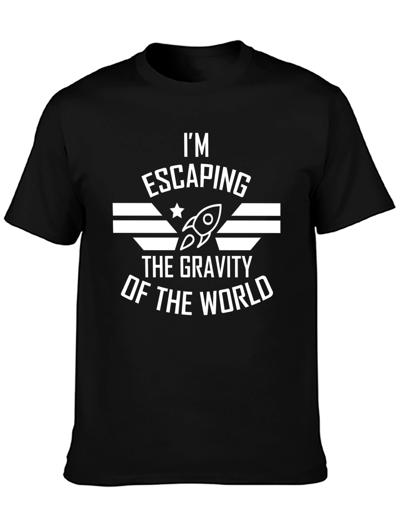 Escaping Gravity Graphic Tee - Space Rocket T-Shirt