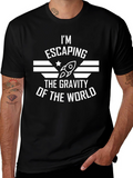 Escaping Gravity Graphic Tee - Space Rocket T-Shirt