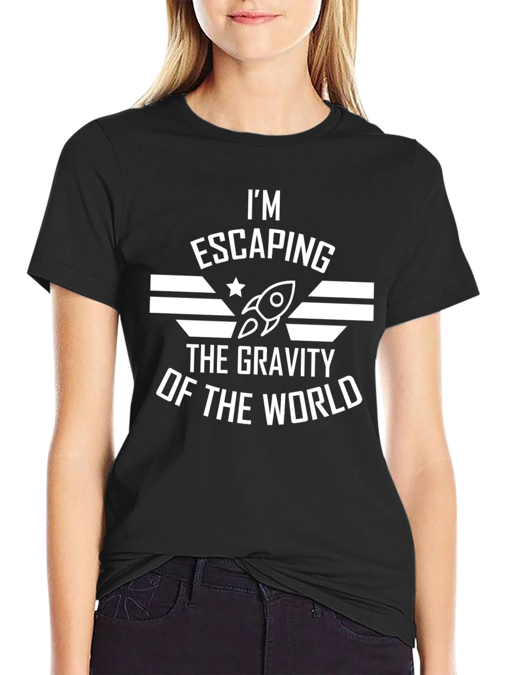Escaping Gravity Graphic Tee - Space Rocket T-Shirt