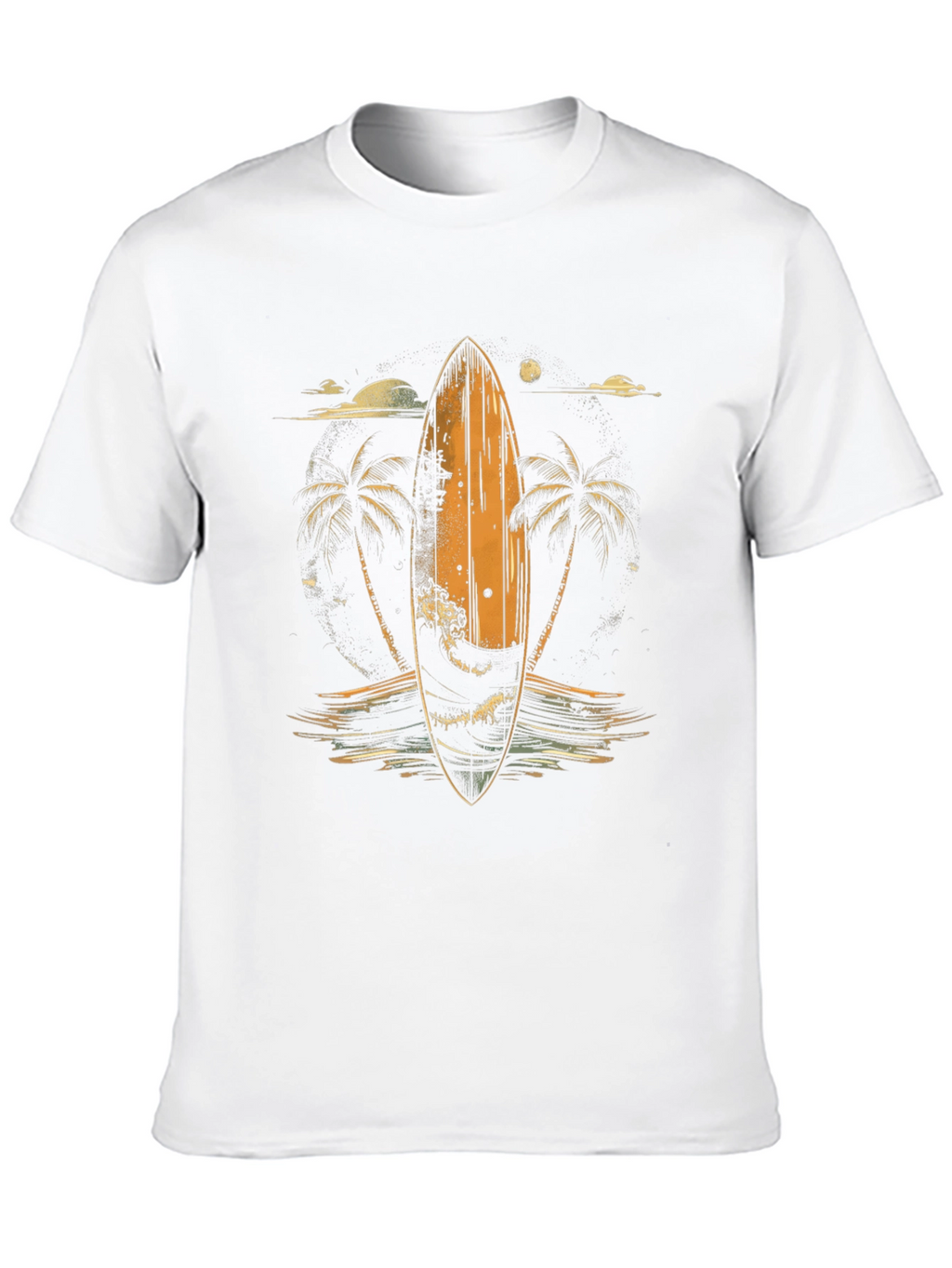 Surfboard Palm Tree Graphic Tee