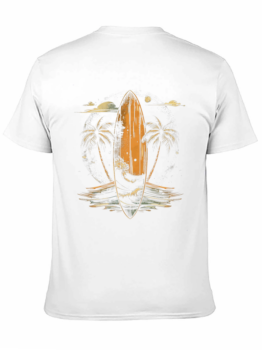 Surfboard Palm Tree Graphic Tee