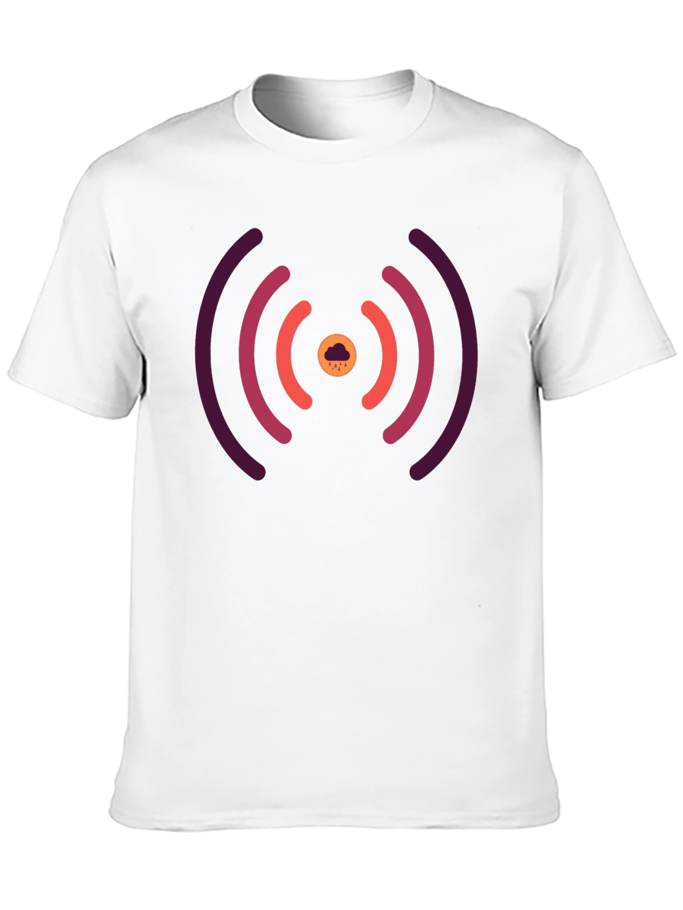 Stylish Black Tee with Unique Signal Cloud Design