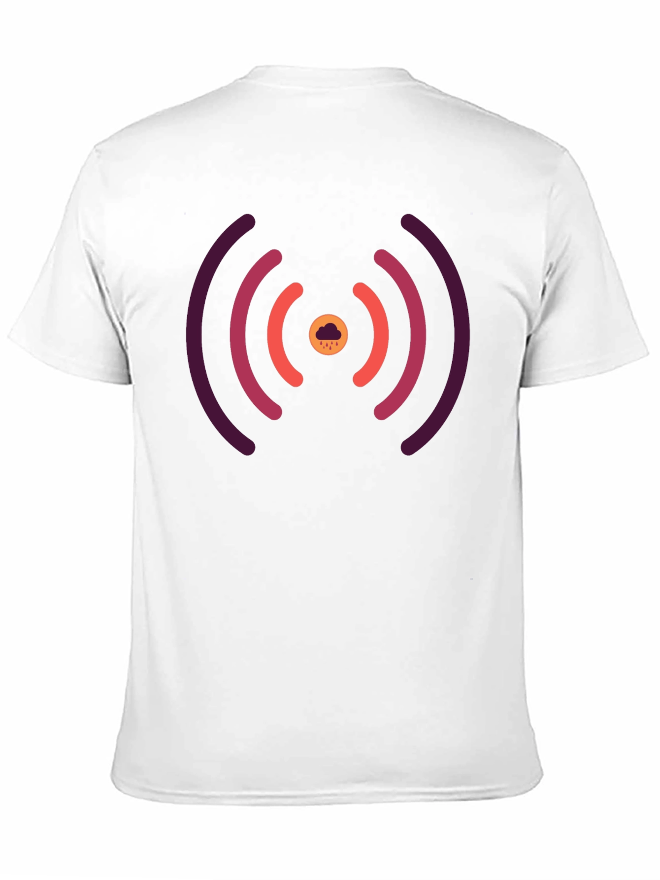 Stylish Black Tee with Unique Signal Cloud Design