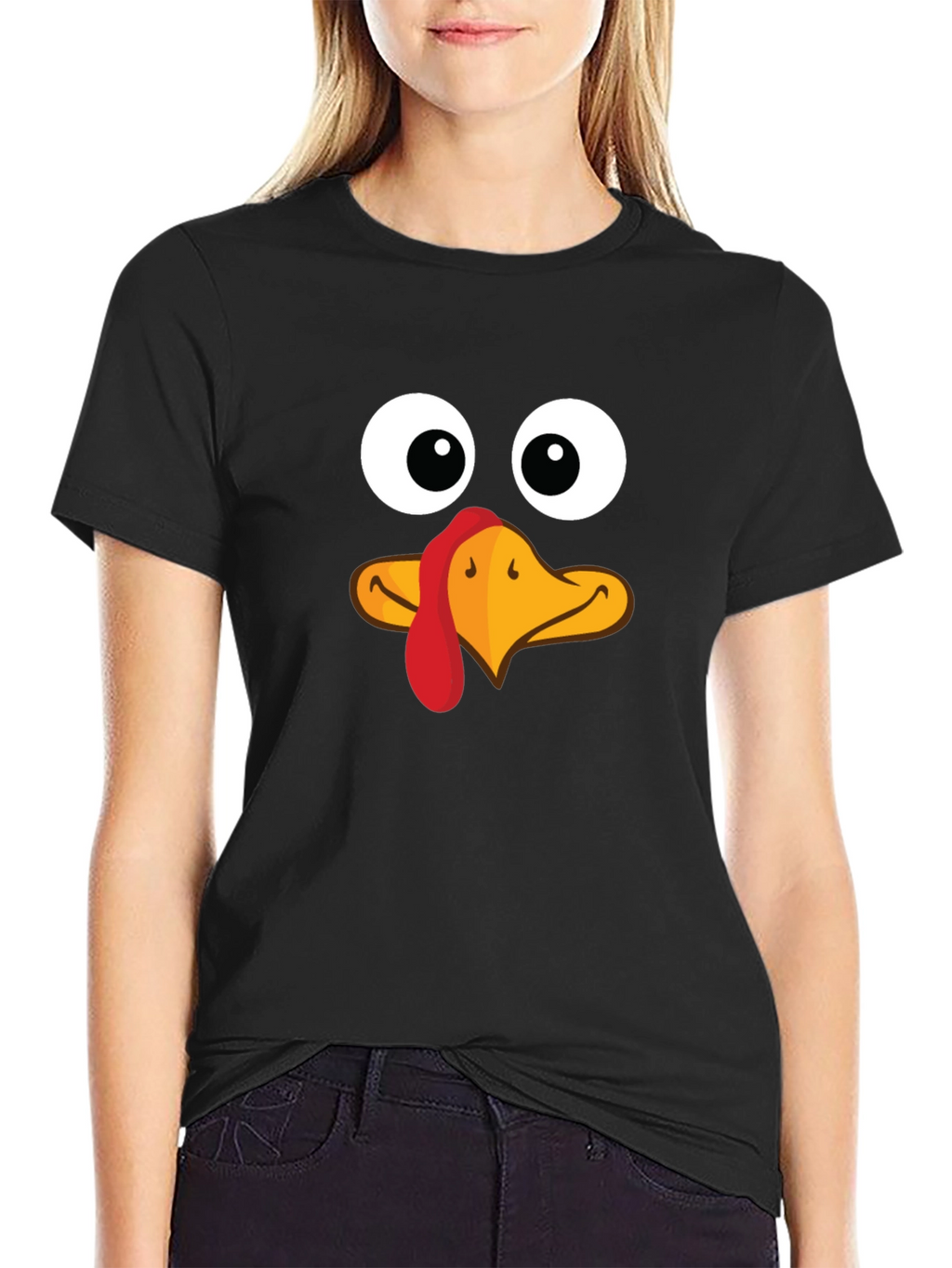 Funny Turkey Face Thanksgiving T-Shirt