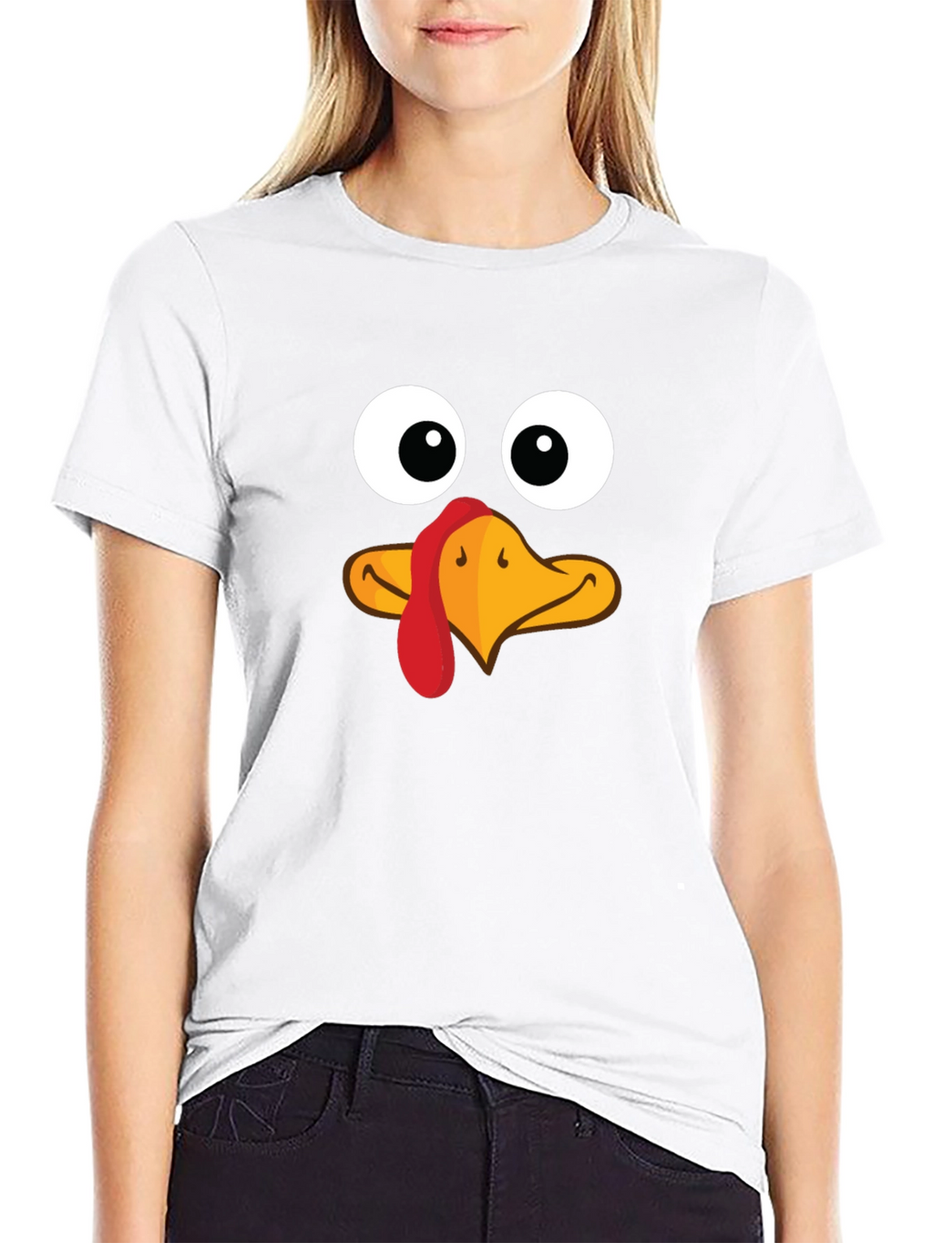 Funny Turkey Face Thanksgiving T-Shirt