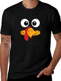 Funny Turkey Face Thanksgiving T-Shirt