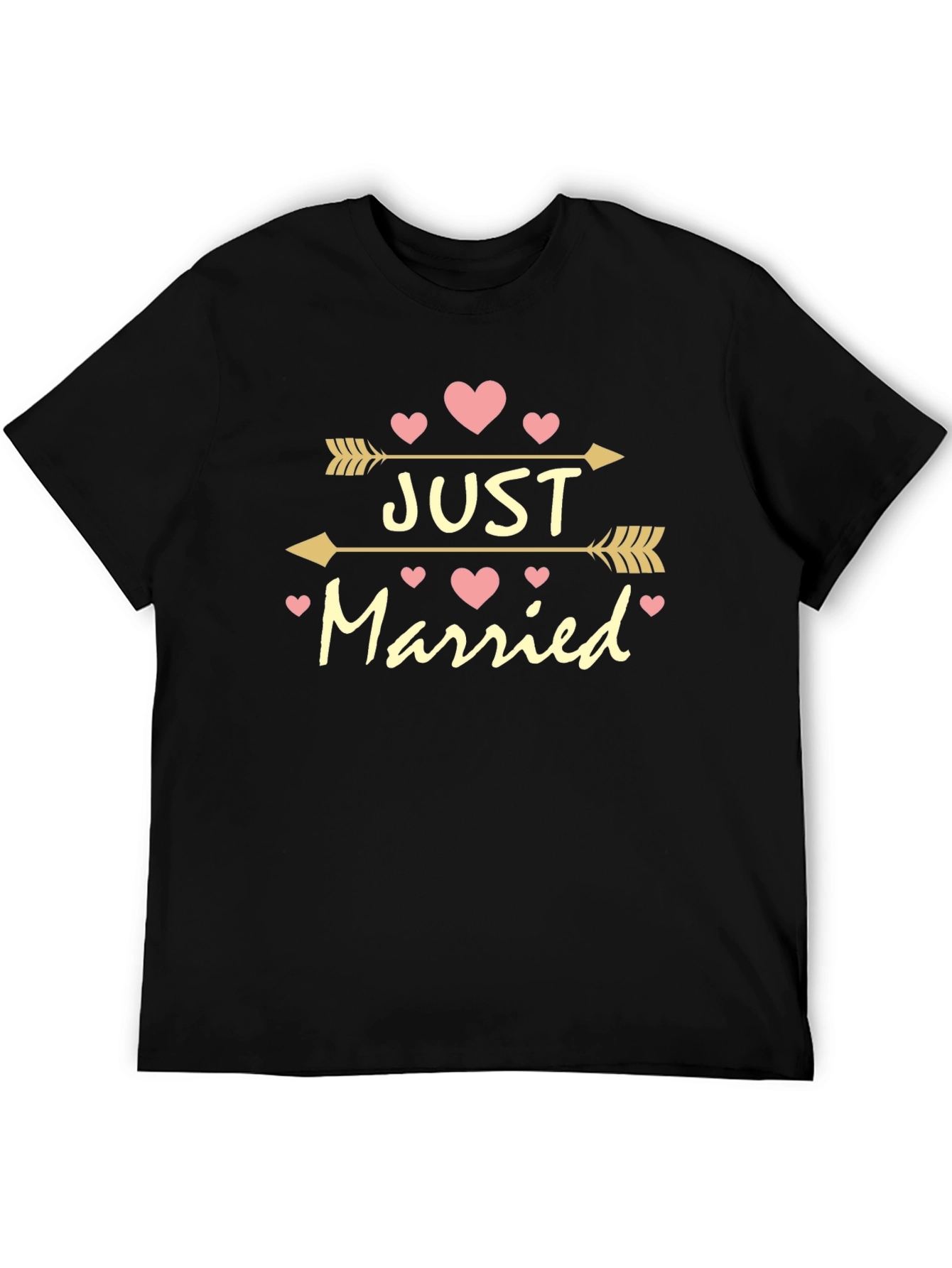 Just Married Arrow Heart Tee - Perfect Wedding Gift!