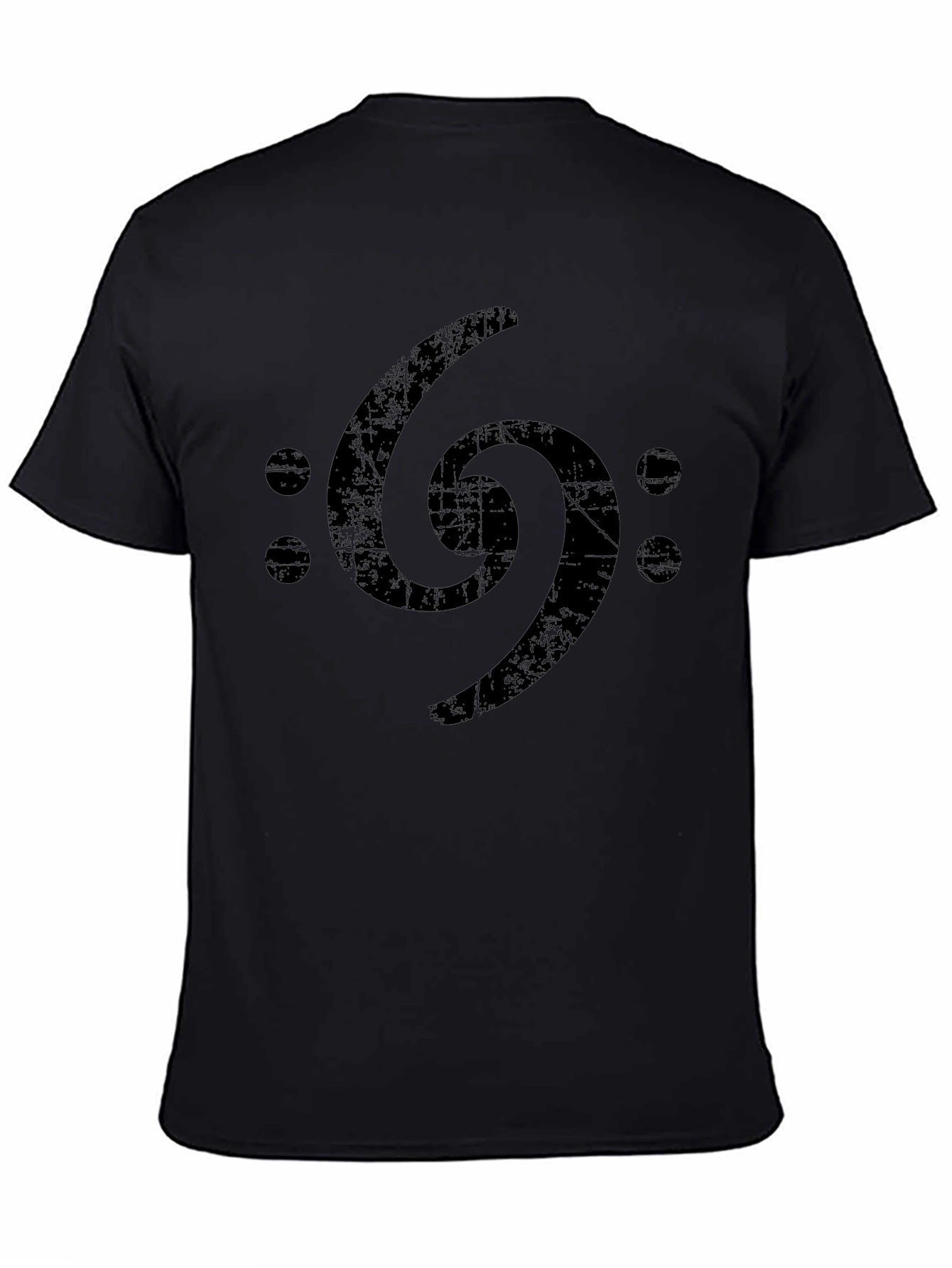Bass Clef Symbol Graphic Tee - Black
