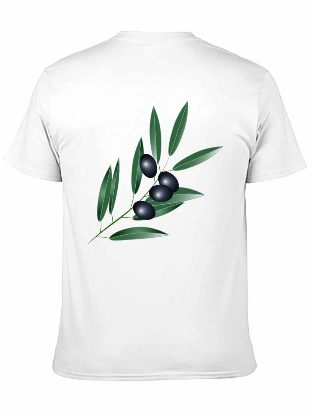 Olive Branch Graphic Tee - Black Cotton Blend