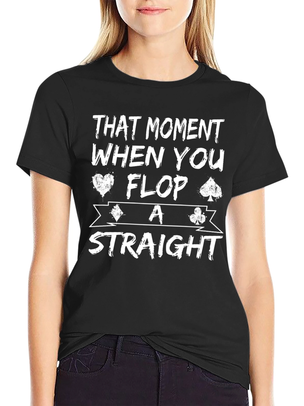 Poker Flop Straight T-Shirt - Casino Card Game Tee