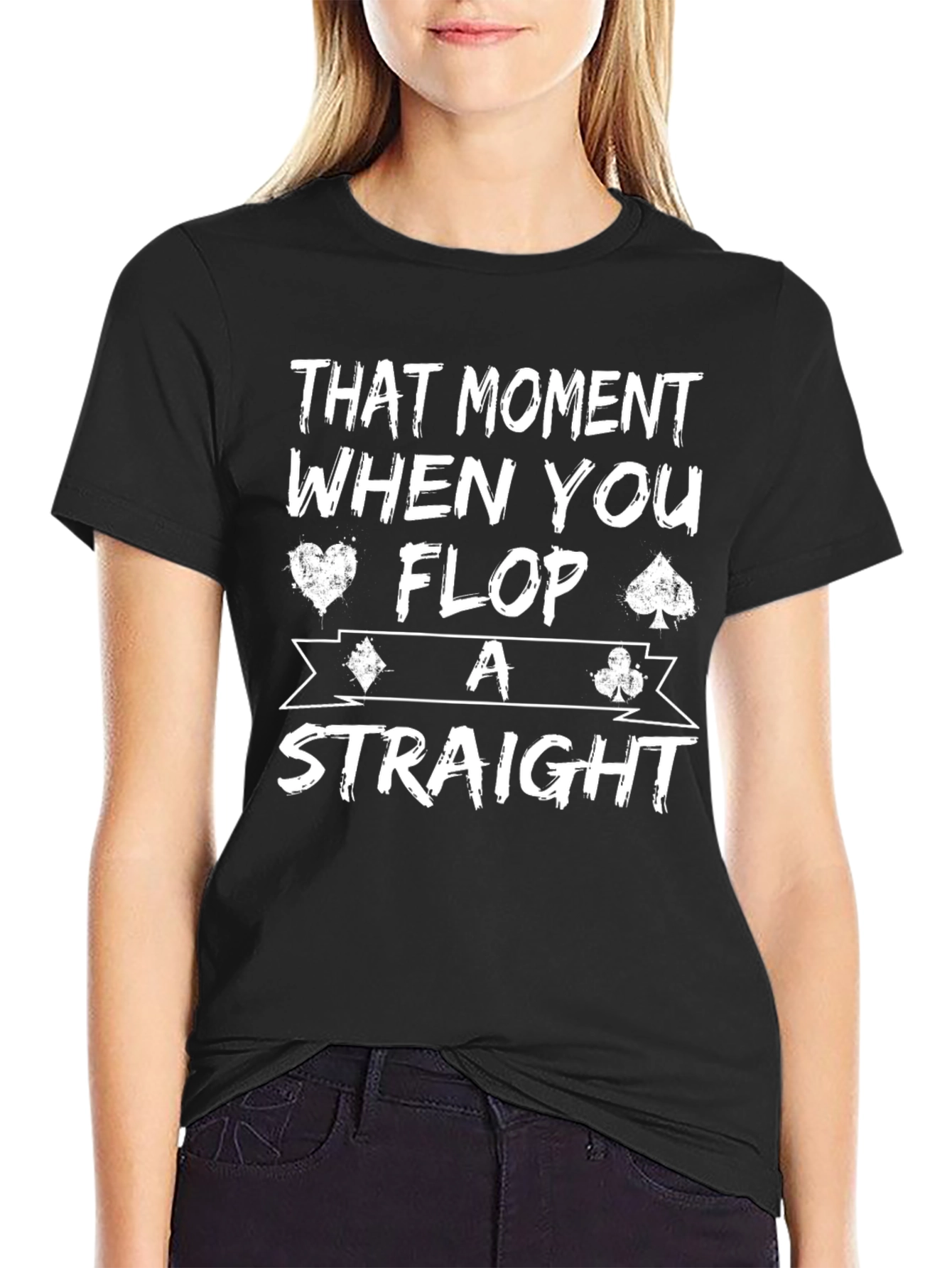 Poker Flop Straight T-Shirt - Casino Card Game Tee