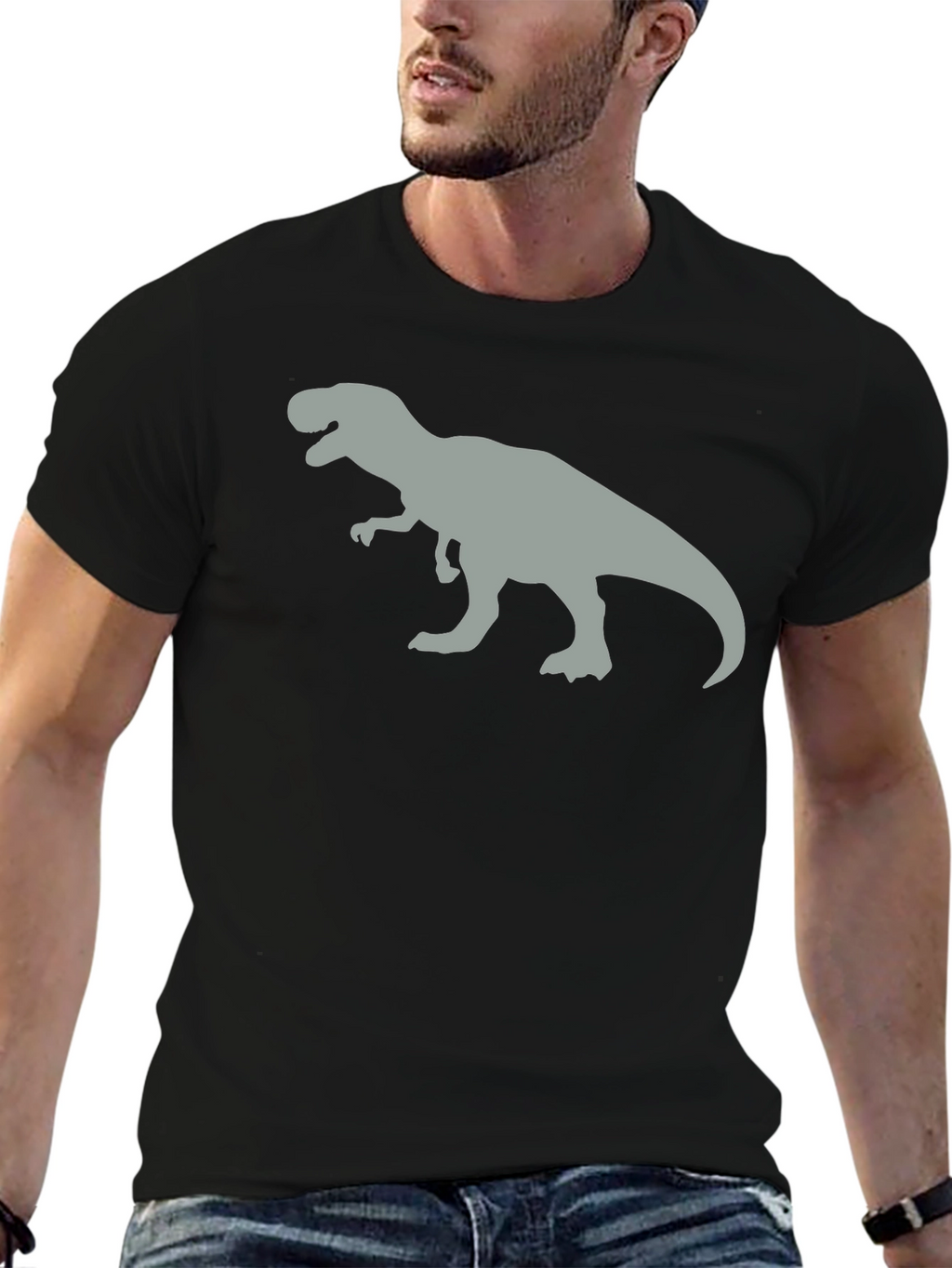 Dinosaur Graphic T-Shirt - Classic Crew Neck Tee