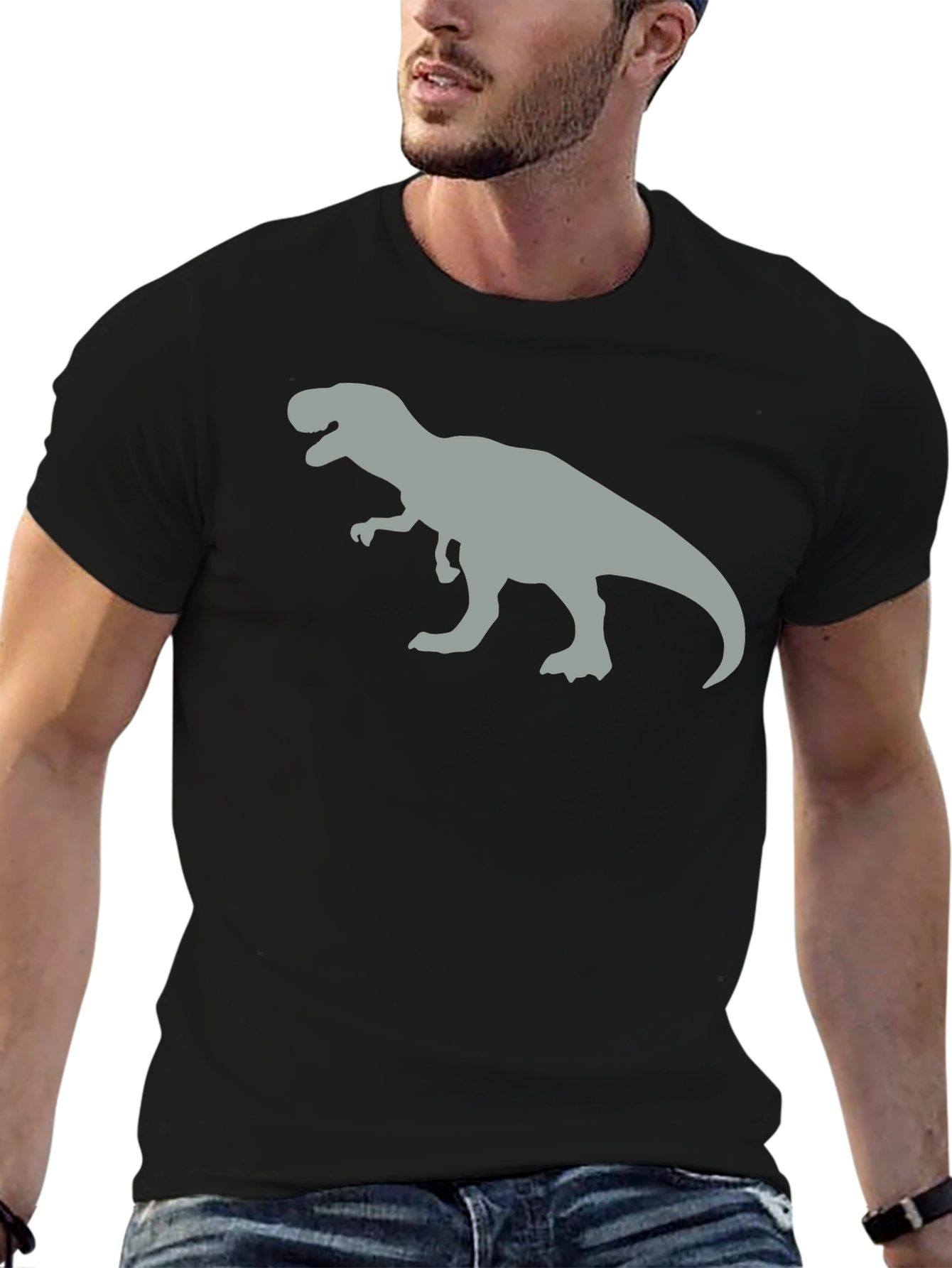 Dinosaur Graphic T-Shirt - Classic Crew Neck Tee