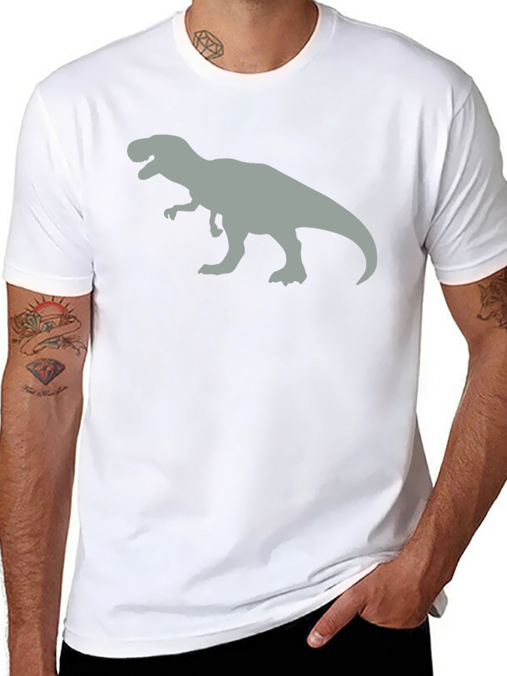 Dinosaur Graphic T-Shirt - Classic Crew Neck Tee