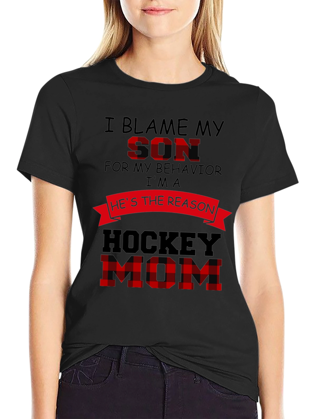 Hockey Mom T-Shirt: Blame My Son Graphic Tee
