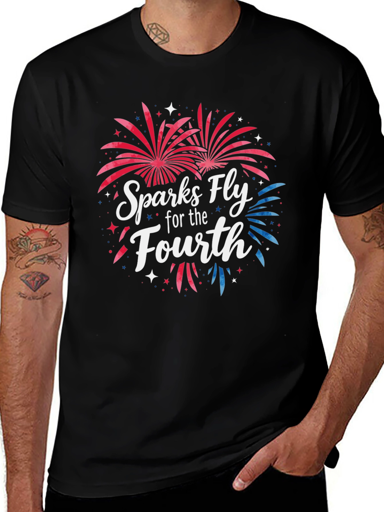 Sparks Fly Fourth of July Graphic Tee