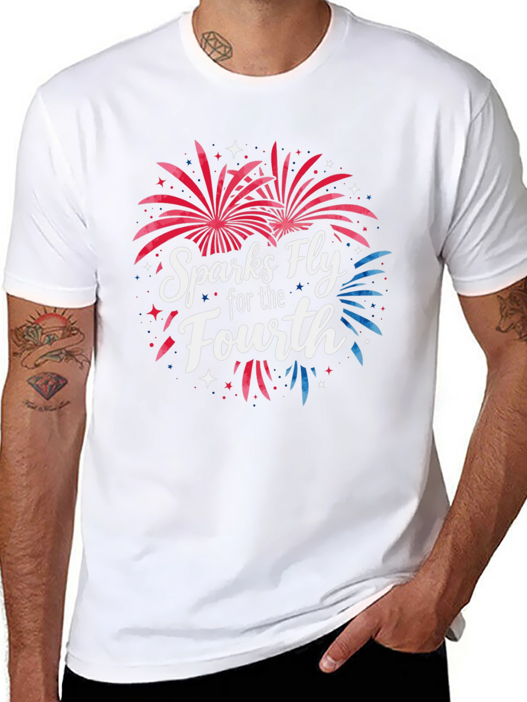Sparks Fly Fourth of July Graphic Tee