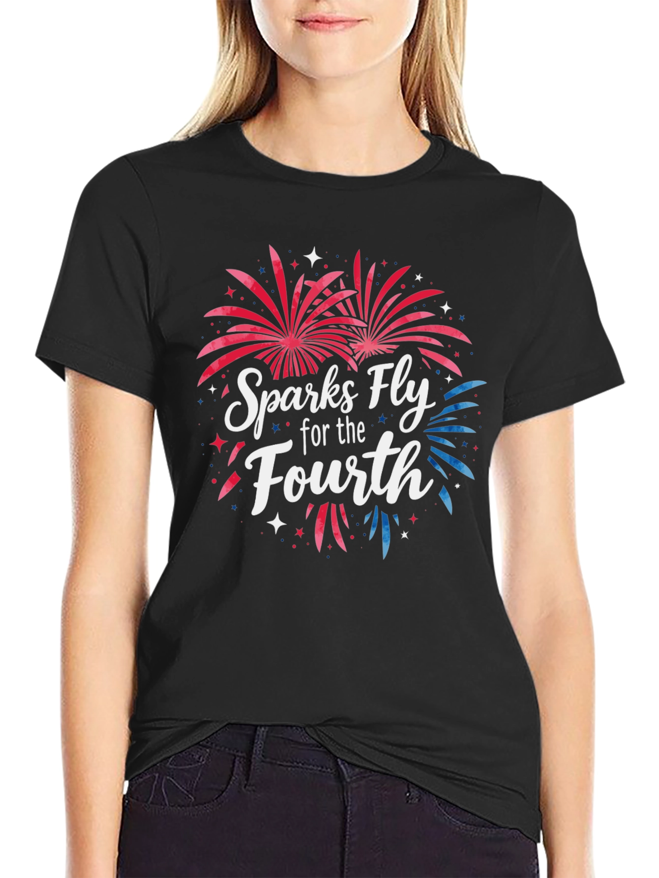 Sparks Fly Fourth of July Graphic Tee