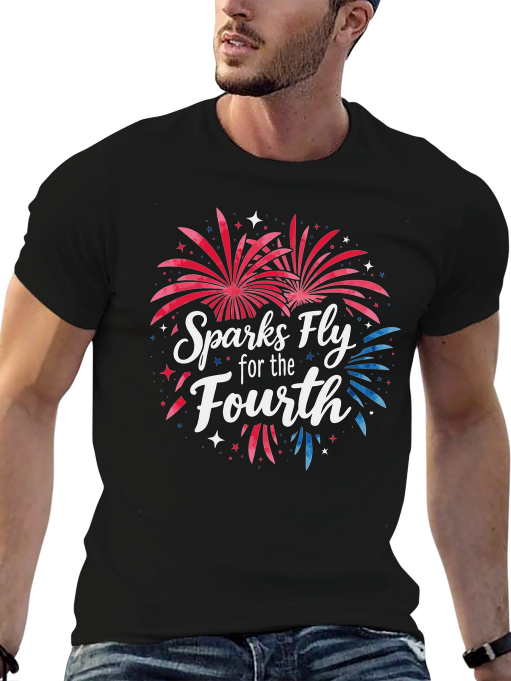 Sparks Fly Fourth of July Graphic Tee