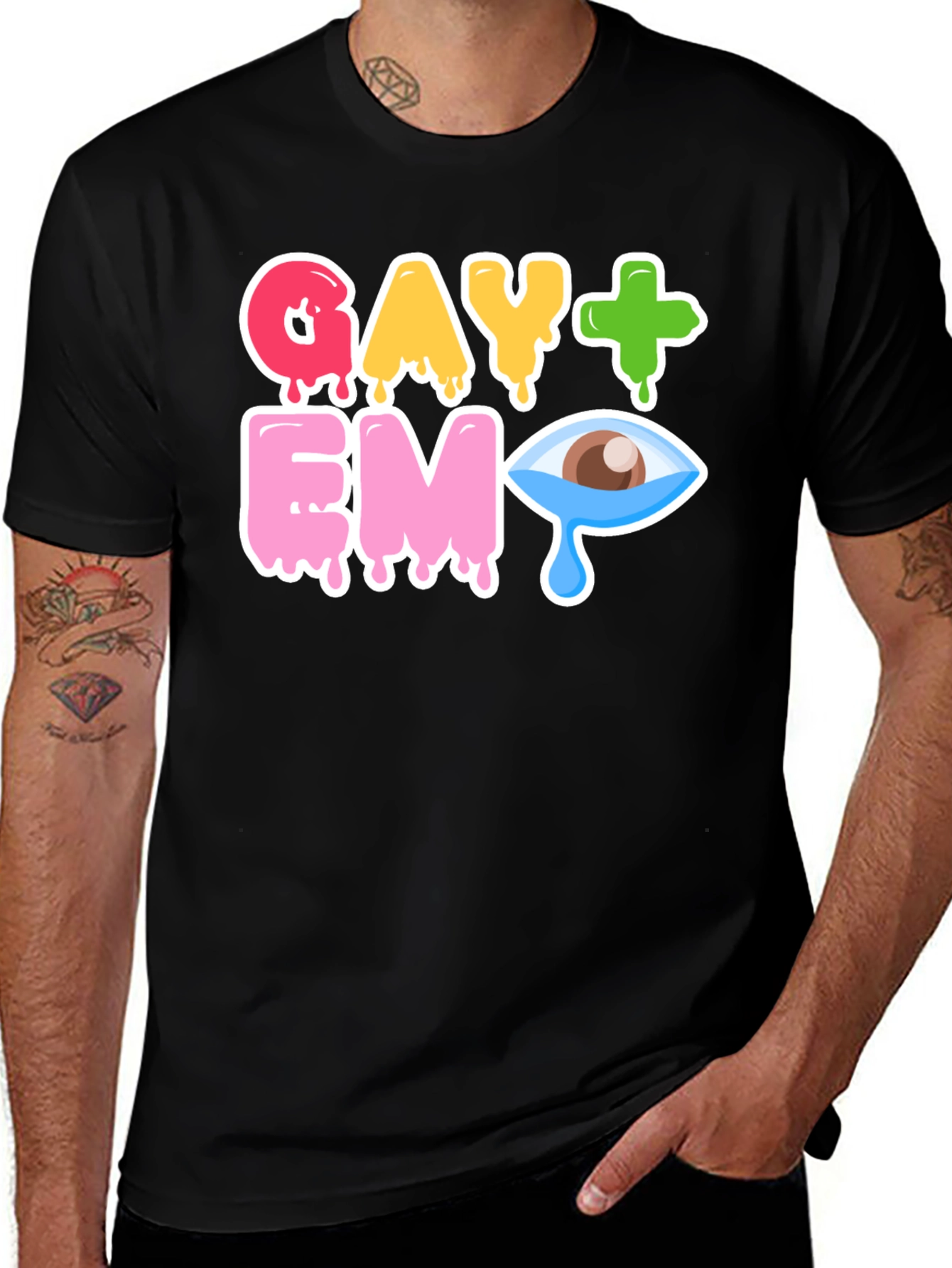 Gay+Emo Graphic T-Shirt