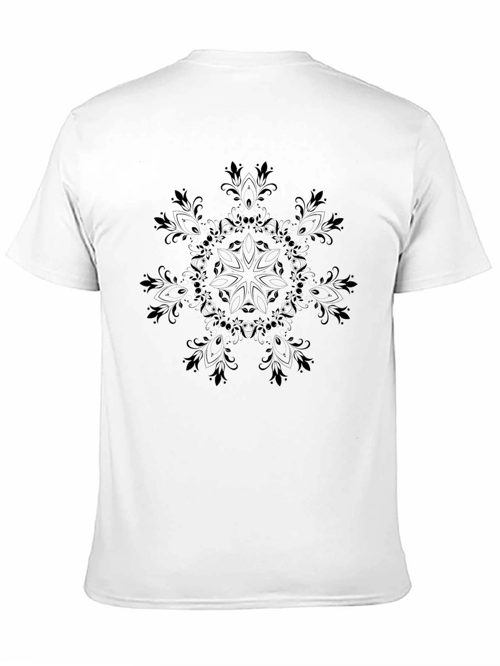 Mens Black Mandala T-Shirt - Casual Comfort