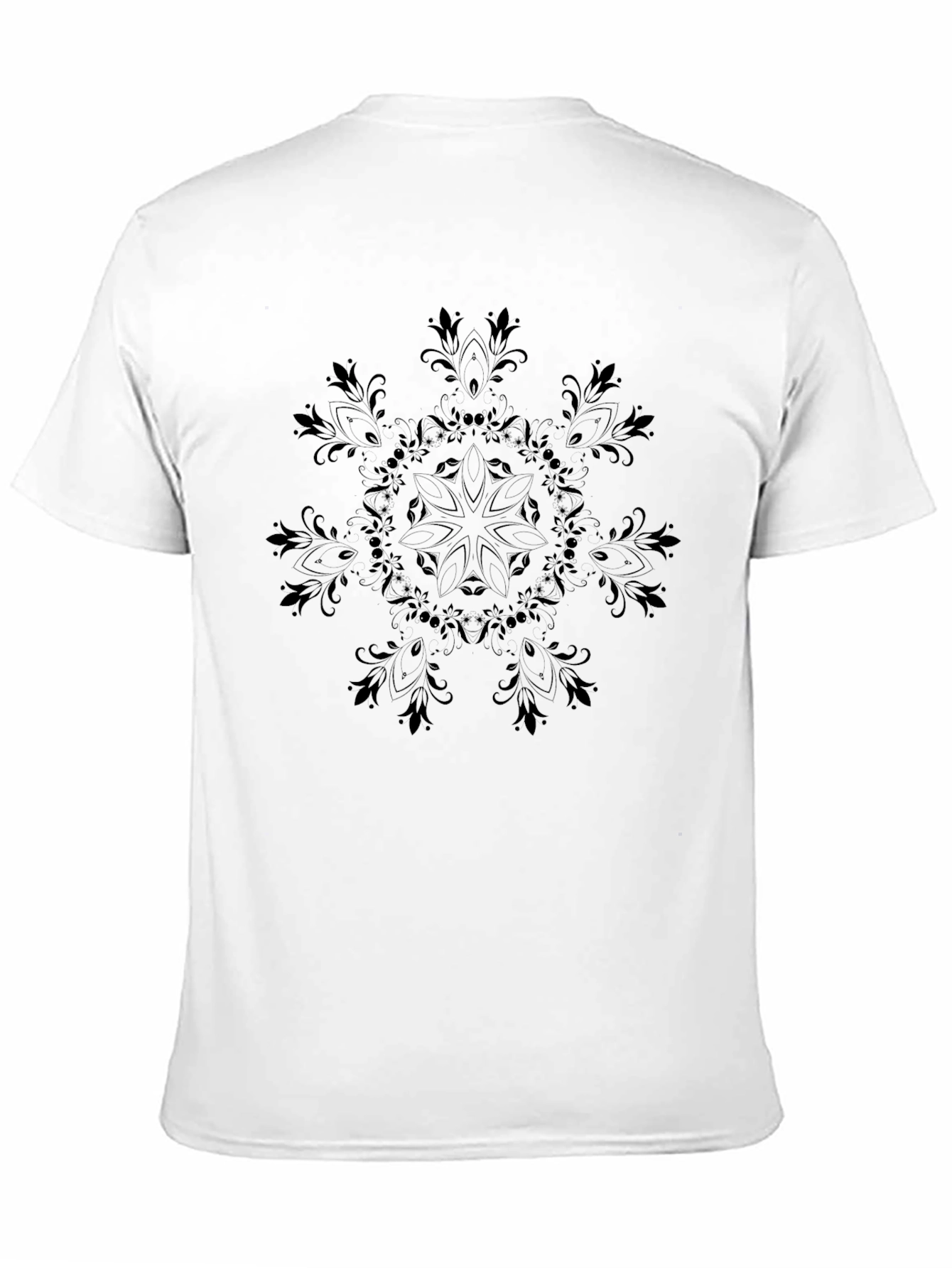 Mens Black Mandala T-Shirt - Casual Comfort