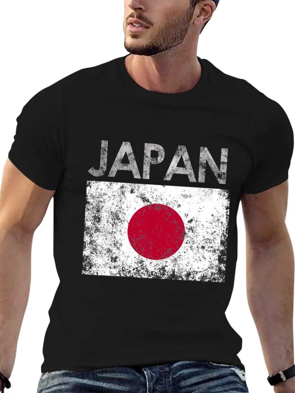 Japan Flag Distressed T-Shirt
